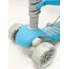 Cамокат 5в1 з батьківською ручкою сидінням бортиком Blue