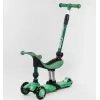 Cамокат 5в1для малюкив з сидінням батьківською ручкою Best Scooter Green