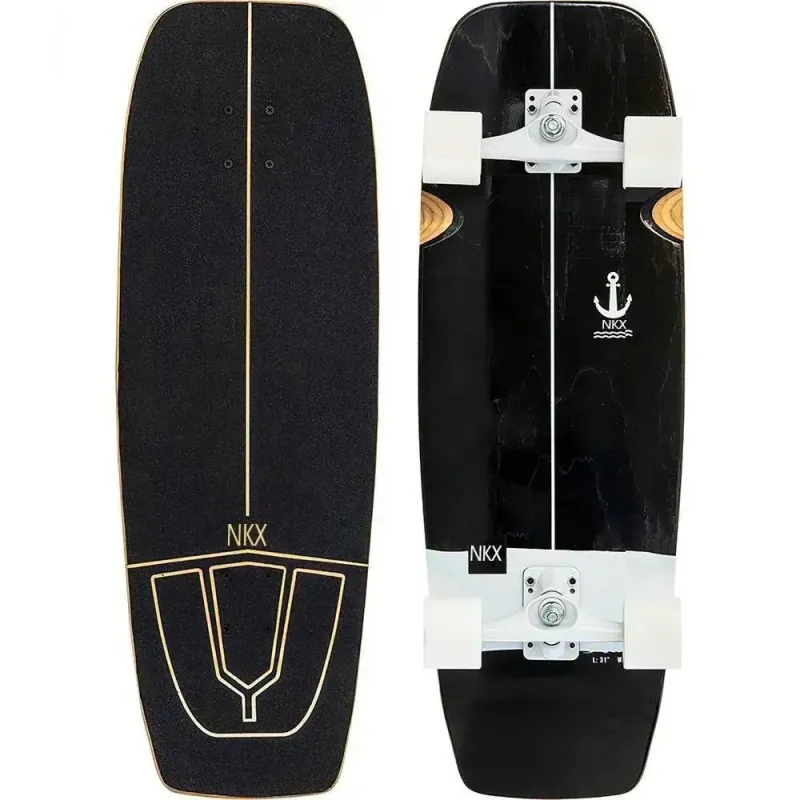 Серф скейт NKX Bubble Wide Surfskate Black 27.5
