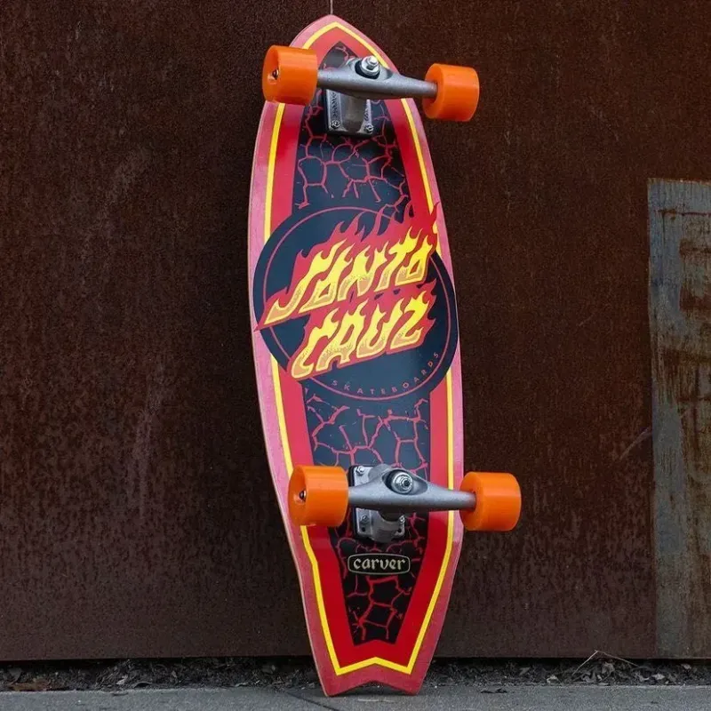 Серфскейт Santa Cruz x Carver Flame Dot Shark 31.5'' дюйм