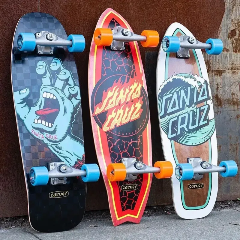 Серфскейт Santa Cruz x Carver Flame Dot Shark 31.5'' дюйм