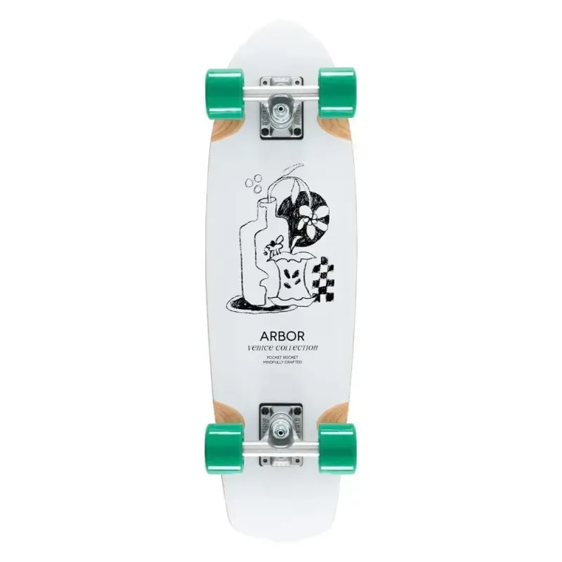 Скейт круізер Arbor Venice Pocket Rocket White 27