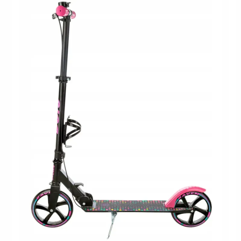 Двоколісний самокат Raven Dots Black 200 мм