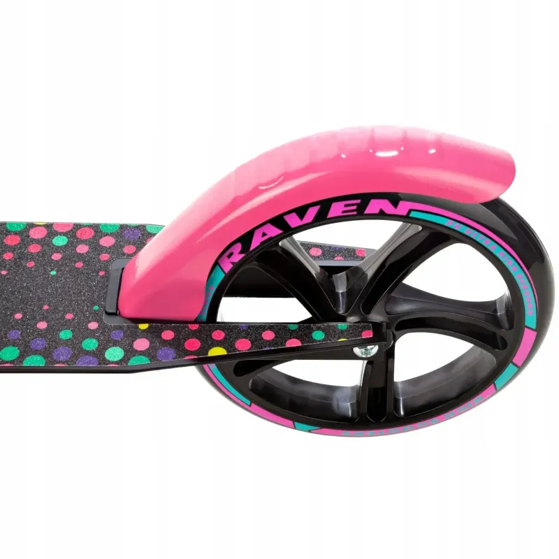 Двоколісний самокат Raven Dots Black 200 мм