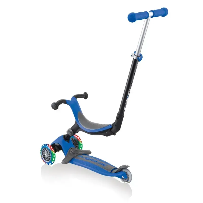 Дитячий самокат 5в1 Globber GO-UP Foldable Plus Lights Navy Blue