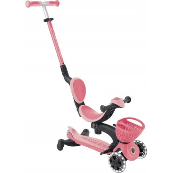 Дитячий самокат Globber GO-UP Baby 360 Lights Pink