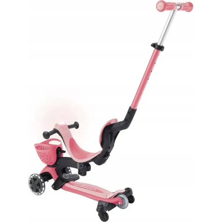 Дитячий самокат Globber GO-UP Baby 360 Lights Pink
