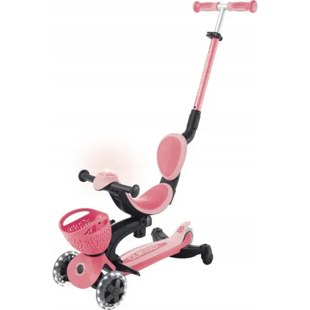 Дитячий самокат Globber GO-UP Baby 360 Lights Pink