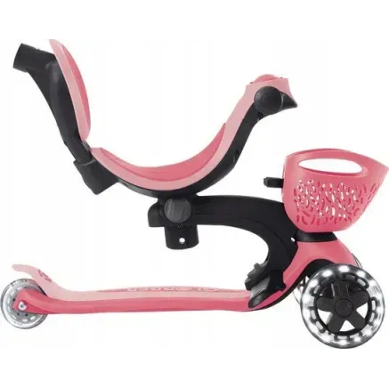 Дитячий самокат Globber GO-UP Baby 360 Lights Pink