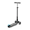 Дитячий самокат Micro Maxi Deluxe LED складна ручка Сірий