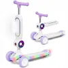 Дитячий самокат трансформер 2в1 Lumiloo LED White/Neo Chrome