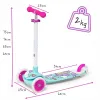 Дитячий самокат триколісний Raven Laviana LED Mint/Pink