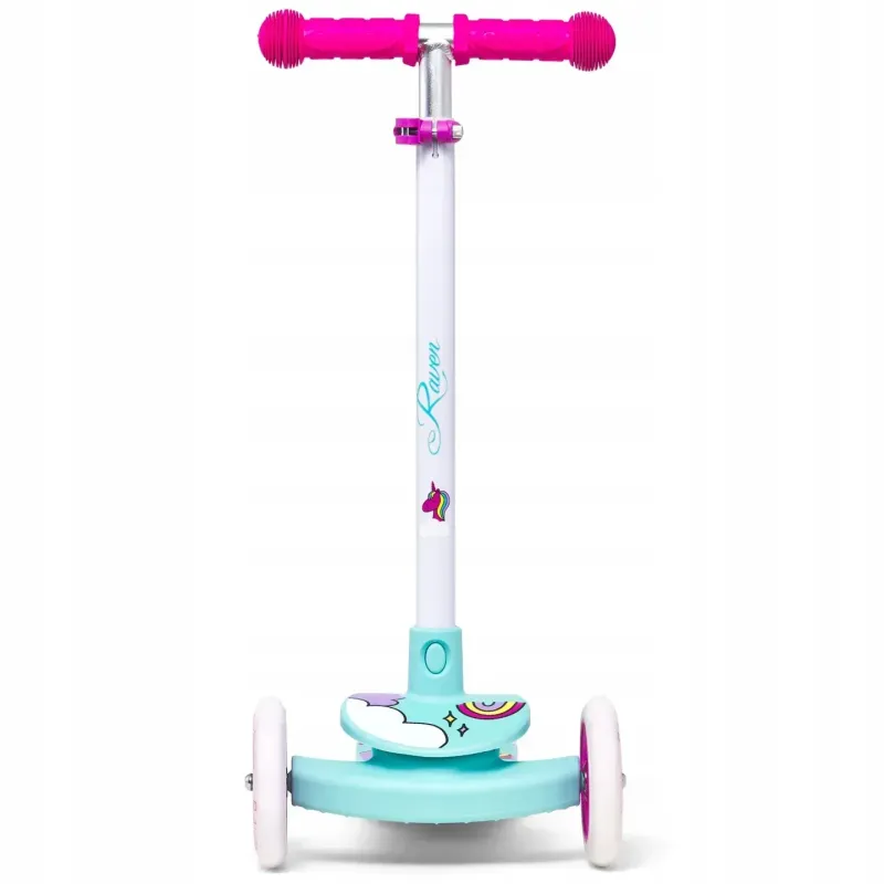 Дитячий самокат триколісний Raven Laviana LED Mint/Pink