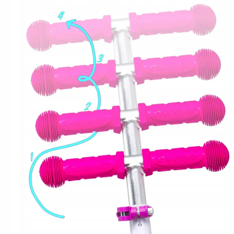 Дитячий самокат триколісний Raven Laviana LED Mint/Pink