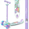 Дитячий самокат триколісний Raven Laviana LED Violet/Mint