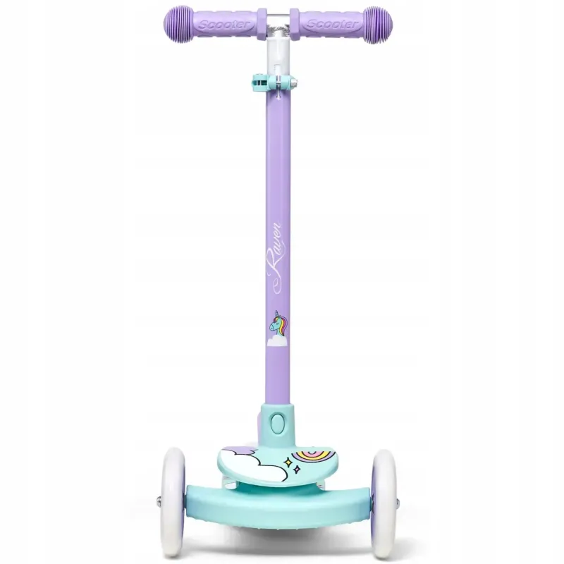 Дитячий самокат триколісний Raven Laviana LED Violet/Mint