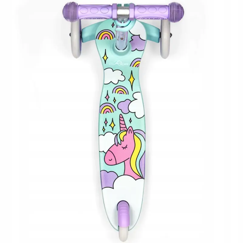 Дитячий самокат триколісний Raven Laviana LED Violet/Mint