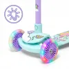 Дитячий самокат триколісний Raven Laviana LED Violet/Mint