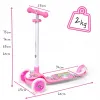 Дитячий самокат триколісний Raven Laviana LED White/Pink