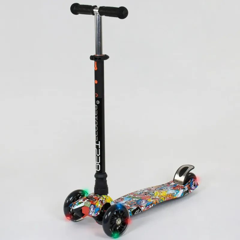 Дитячий триколісний самокат Best Scooter Maxi Print Мультик