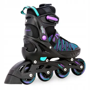 Дитячі ролики Raven Cande Black/Mint/Violet розмір 31-34