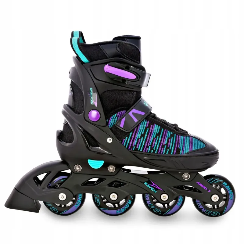 Дитячі ролики Raven Cande Black/Mint/Violet розмір 31-34