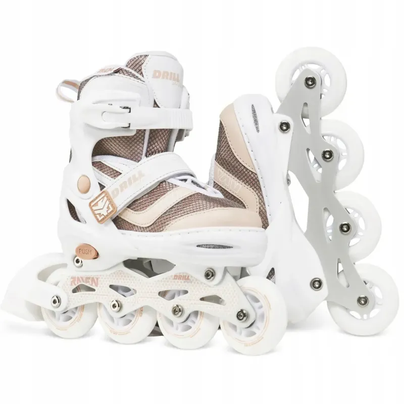 Дитячі ролики Raven Drill White/Coffee розмір 34-37