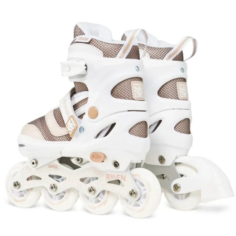 Дитячі ролики Raven Drill White/Coffee розмір 34-37