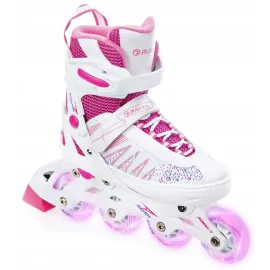 Дитячі ролики Raven Grace White/Pink LED wheels розмір 28-31