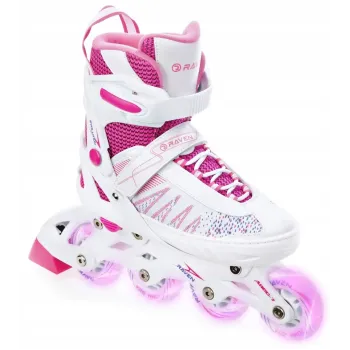 Дитячі ролики Raven Grace White/Pink LED wheels розмір 28-31