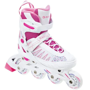 Дитячі ролики Raven Grace White/Pink LED wheels розмір 28-31