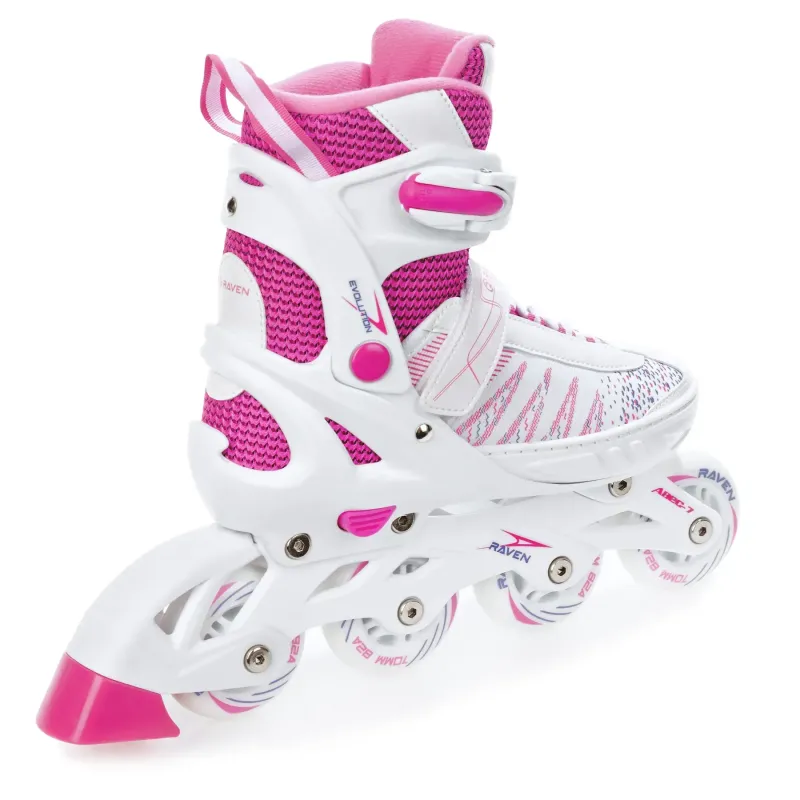 Дитячі ролики Raven Grace White/Pink LED wheels розмір 28-31