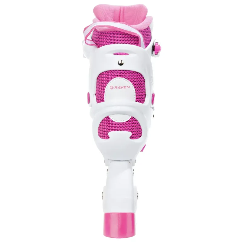 Дитячі ролики Raven Grace White/Pink LED wheels розмір 28-31