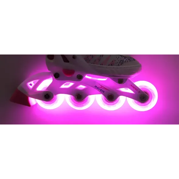 Дитячі ролики Raven Grace White/Pink LED wheels розмір 28-31