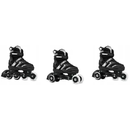 Дитячі ролики Raven Helixi 3в1 Black/Grey LED розмір 30-33