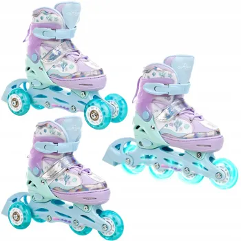 Дитячі ролики Raven Isla Violet/Mint LED колеса розмір 27-30