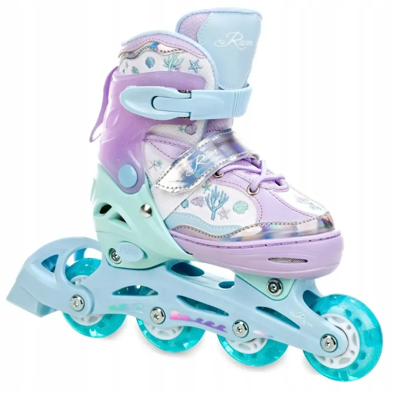 Дитячі ролики Raven Isla Violet/Mint LED колеса розмір 27-30