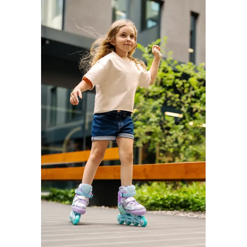 Дитячі ролики Raven Isla Violet/Mint LED колеса розмір 27-30
