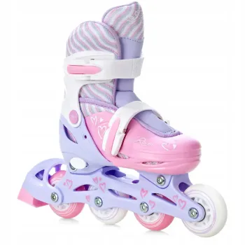 Дитячі ролики Raven Loret 3в1 LED Lila/Pink колеса розмір 27-30