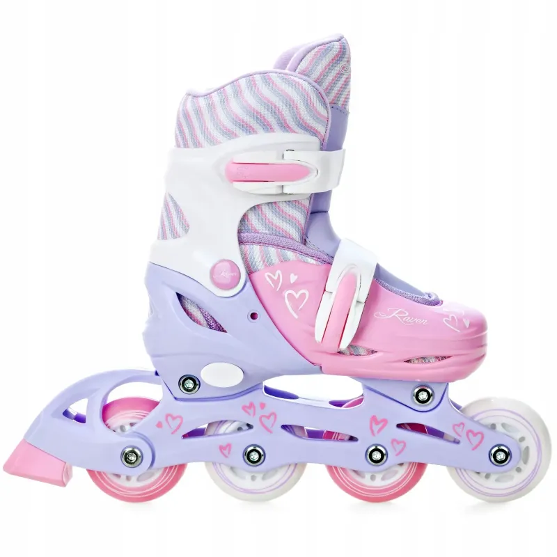 Дитячі ролики Raven Loret 3в1 LED Lila/Pink колеса розмір 27-30
