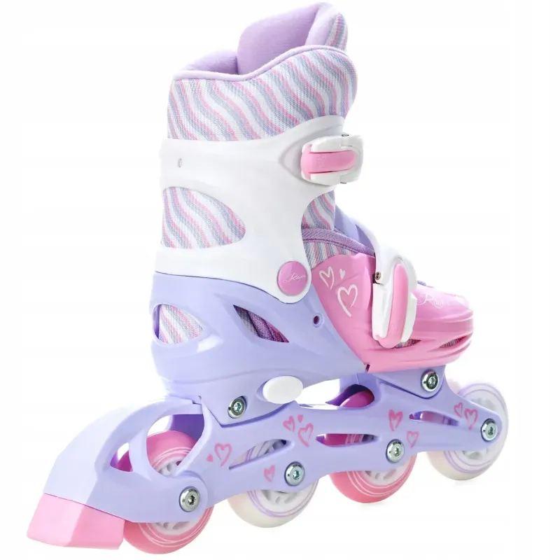 Дитячі ролики Raven Loret 3в1 LED Lila/Pink колеса розмір 27-30