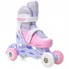 Дитячі ролики Raven Loret 3в1 LED Lila/Pink колеса розмір 27-30