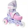 Дитячі ролики Raven Loret 3в1 LED Lila/Pink колеса розмір 27-30