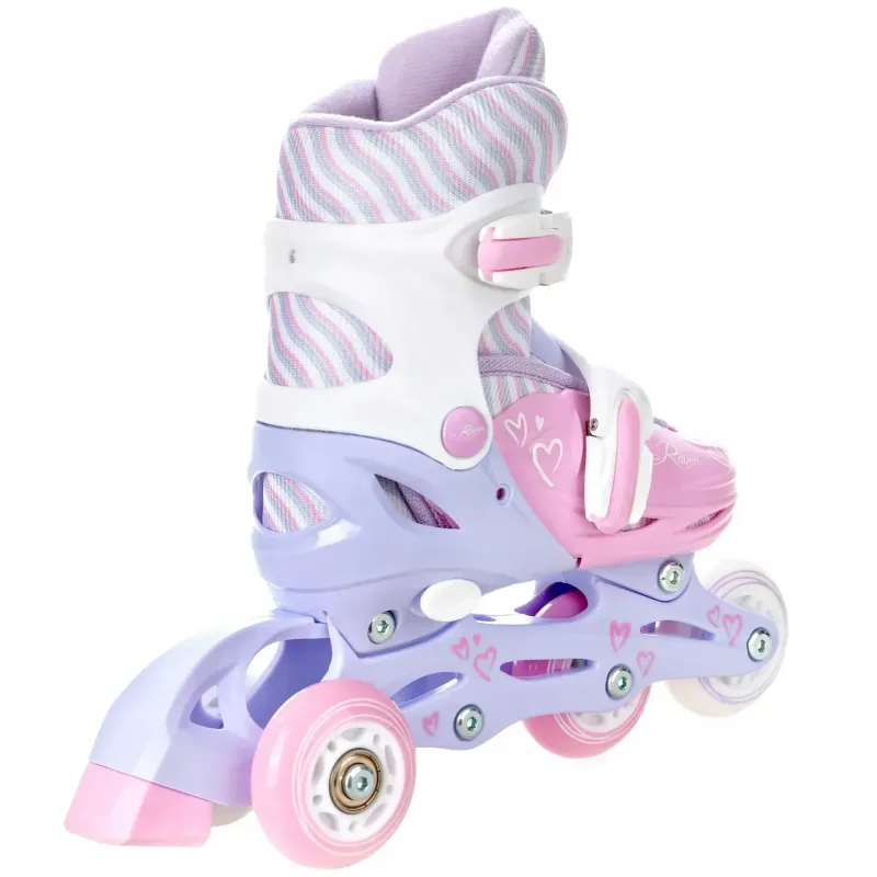Дитячі ролики Raven Loret 3в1 LED Lila/Pink колеса розмір 27-30