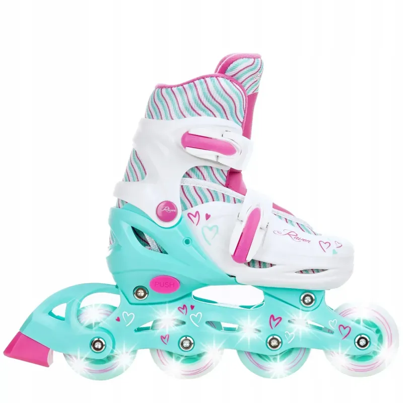 Дитячі ролики Raven Loret 3в1 Mint LED колеса розмір 27-30