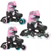 Дитячі ролики Raven Loret Glitter Black/Mint/Pink LED колеса розмір 27-30
