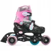 Дитячі ролики Raven Loret Glitter Black/Mint/Pink LED колеса розмір 27-30