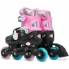 Дитячі ролики Raven Loret Glitter Black/Mint/Pink LED колеса розмір 27-30