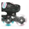 Дитячі ролики Raven Loret Glitter Black/Mint/Pink LED колеса розмір 27-30