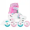 Дитячі ролики Raven Loret Glitter White/Mint/Pink LED колеса розмір 27-30